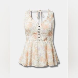 Torrid Babydoll Challis Sleeveless Top